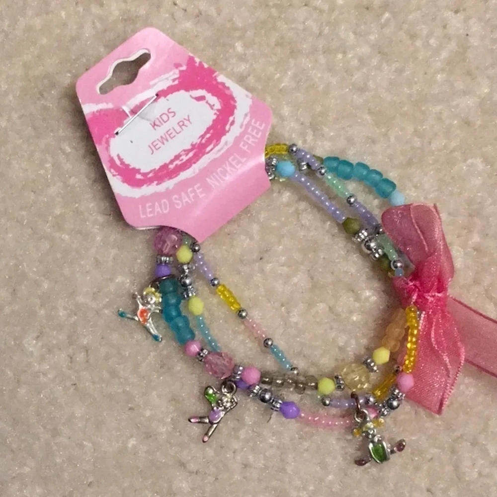 Set of 3 stretchy kids bracelets, gymnastics/dance